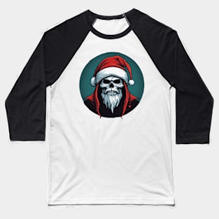 goth Santa skull Christmas Baseball T-Shirt